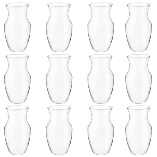 12 Pack: 9" Glass Rose Vase by Ashland®